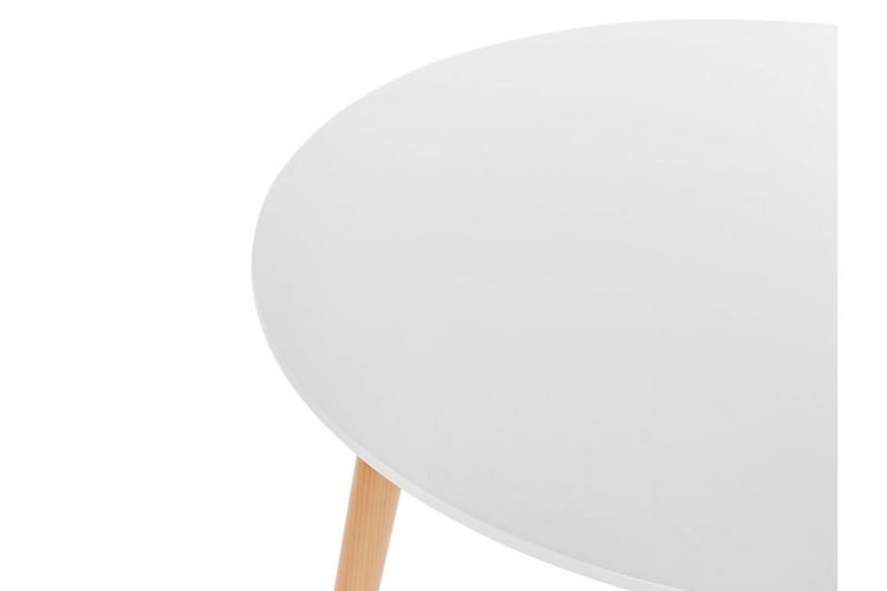 Magog Spisebord 80 cm Rund - Hvit/Lys Brun - Møbler - Bord - Spisebord & kjøkkenbord
