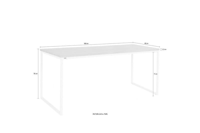 Mali Rektangulært Spisebord 180 cm i Tre med Eikeutseende - Hvit|Beige - Møbler - Bord - Spisebord & kjøkkenbord