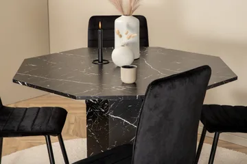 Marbs rundt spisebord med 4 stk. Windu Luksus spisestoler - Møbler - Bord - Spisegrupper