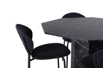 Marbs Spisebord 110 cm Rundt med 4 Vault Spisestoler - Møbler - Bord - Spisegrupper