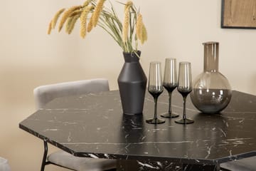 Marbs Spisegruppe 110 cm Rund med 4 Kenth-stoler - Svart - Møbler - Bord - Spisegrupper