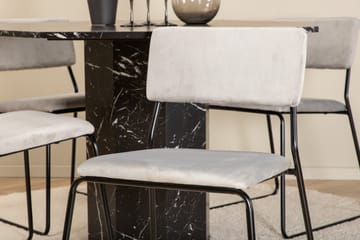 Marbs Spisegruppe 110 cm Rund med 4 Kenth-stoler - Svart - Møbler - Bord - Spisegrupper