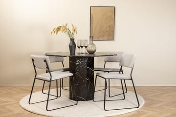Marbs Spisegruppe 110 cm Rund med 4 Kenth-stoler - Svart - Møbler - Bord - Spisegrupper