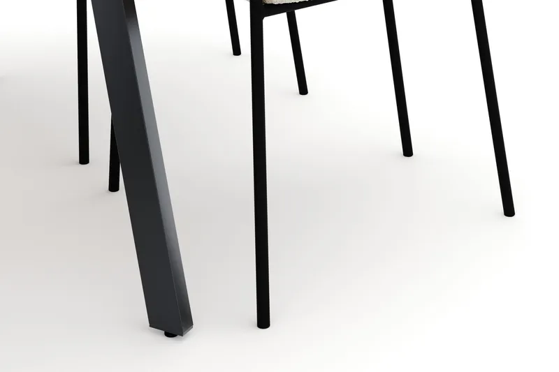 Marcelen Uttrekkbart Spisebord med 4 Gemmiano Stoler - Brun - Møbler - Bord - Spisegrupper