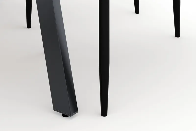 Marcelen Uttrekkbart Spisebord med 4 Sawako Stoler - Brun - Møbler - Bord - Spisegrupper