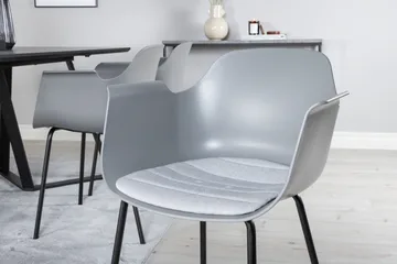 Marina Matgruppe 180 cm Rektangulær med 6 Comfort Stoler - Sort - Møbler - Bord - Spisegrupper