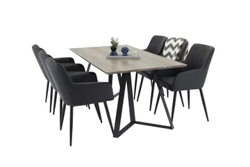 Marina spisebord 180 cm med 6 Comfort armstoler - Møbler - Bord - Spisegrupper
