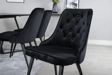 Marina spisebord 180 cm med 6 Velvet Deluxe fløyelsstoler - Møbler - Bord - Spisegrupper