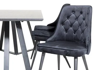 Marina spisebord 180 cm med 6 Velvet Deluxe fløyelsstoler - Møbler - Bord - Spisegrupper