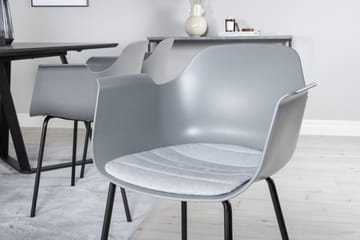 Marina spisegruppe 180 cm rektangulær med 6 Comfort stoler - Svart - Møbler - Bord - Spisegrupper