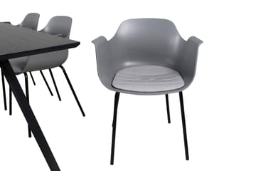 Marina spisegruppe 180 cm rektangulær med 6 Comfort stoler - Svart - Møbler - Bord - Spisegrupper