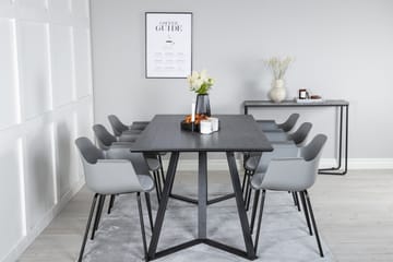 Marina spisegruppe 180 cm rektangulær med 6 Comfort stoler - Svart - Møbler - Bord - Spisegrupper