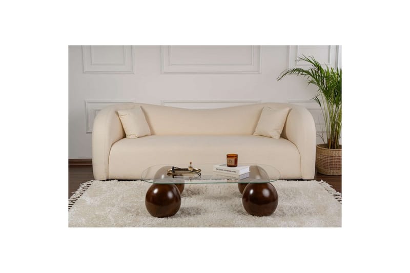 Maroulburg Sofabord 118 cm - Hvit/Brun - Møbler - Bord - Sofabord