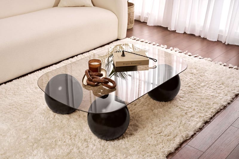 Maroulburg Sofabord 118 cm, Svart/bronse