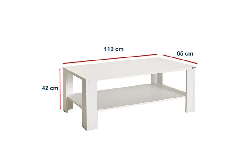 Masao Sofabord 110 cm - Hvit - Møbler - Bord - Sofabord