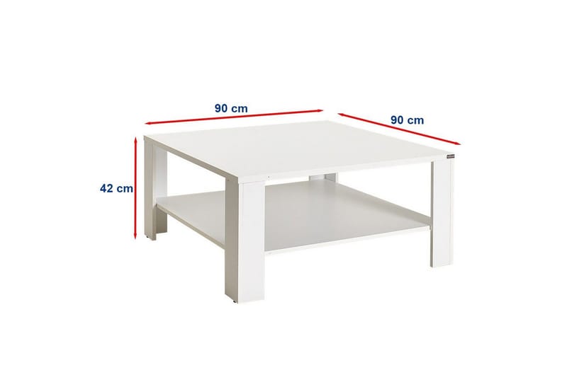 Masao Sofabord 90 cm - Hvit - Møbler - Bord - Sofabord