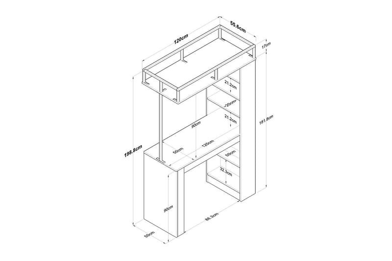 Matabei Spisebord 120 cm - Svart/Mørkebrun - Møbler - Bord - Spisebord & kjøkkenbord