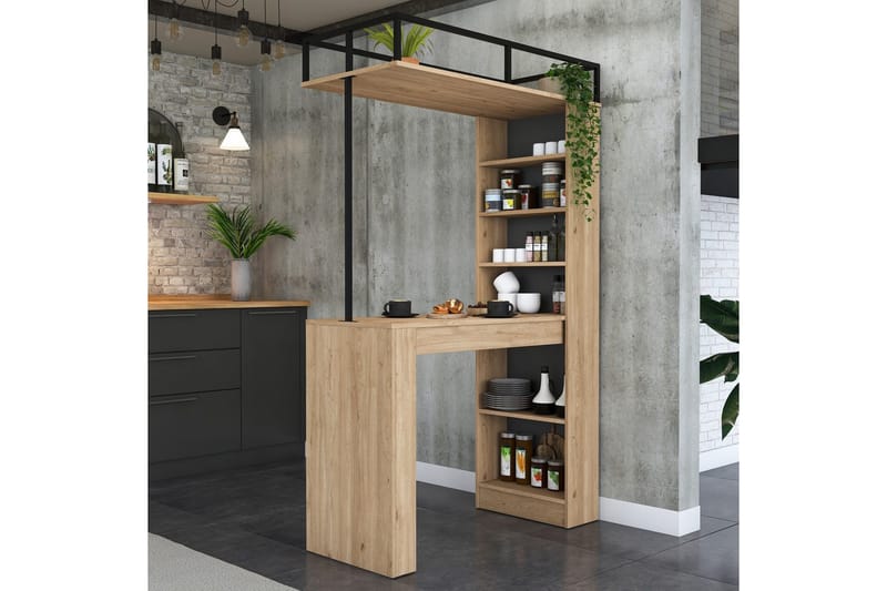 Matabei Spisebord 120 cm - Svart/Mørkebrun - Møbler - Bord - Spisebord & kjøkkenbord