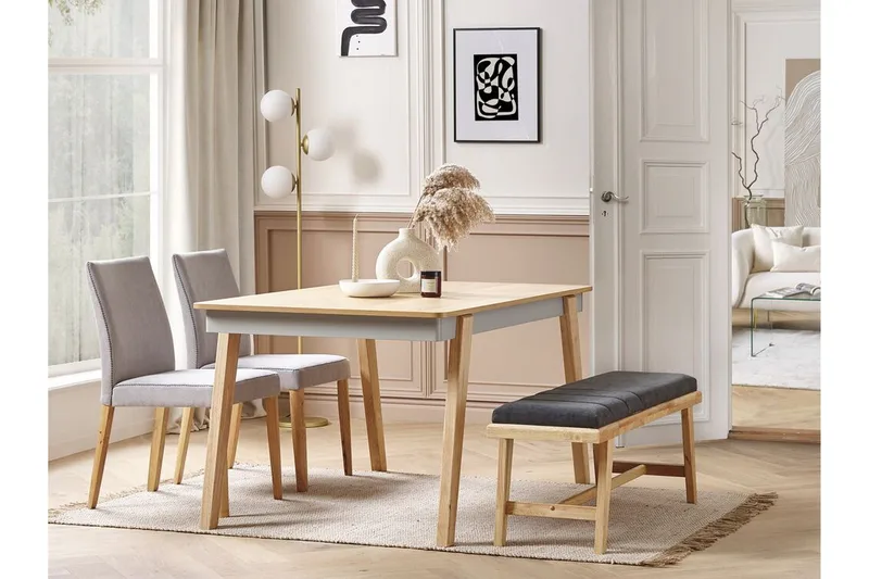 Matagami Spisebord 90x150 cm - Lys Brun/Grå - Møbler - Bord - Spisebord & kjøkkenbord