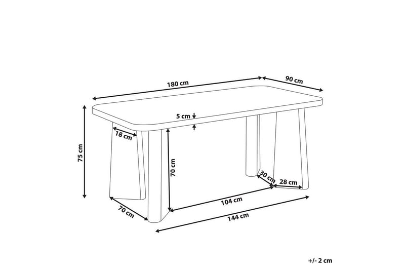 Matbord Beliani Atlin Black - Møbler - Bord - Spisebord & kjøkkenbord