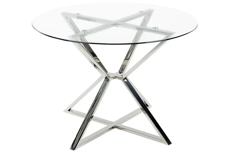 Matbord Transparent, Silver, undefined