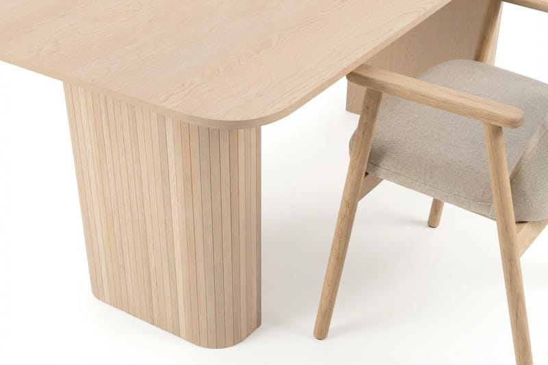 Matgrupp Bark Ljus Ek|Beige - Møbler - Bord - Spisegrupper