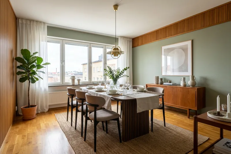 Matgrupp Bark Richeto med Molly stolar Svart - Møbler - Bord - Spisegrupper