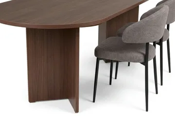 Matgrupp Nordure Grå - Valnøtt - Møbler - Bord - Spisegrupper