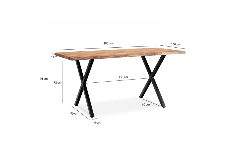 Matgrupper Wohnling 200x100 cm - Møbler - Bord - Spisebord & kjøkkenbord