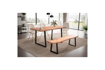 Matgrupper Wohnling Ljusbrun, Svart 120x60 cm - Møbler - Bord - Spisebord & kjøkkenbord