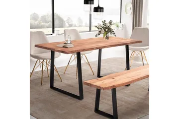 Matgrupper Wohnling Ljusbrun, Svart 120x60 cm - Møbler - Bord - Spisebord & kjøkkenbord
