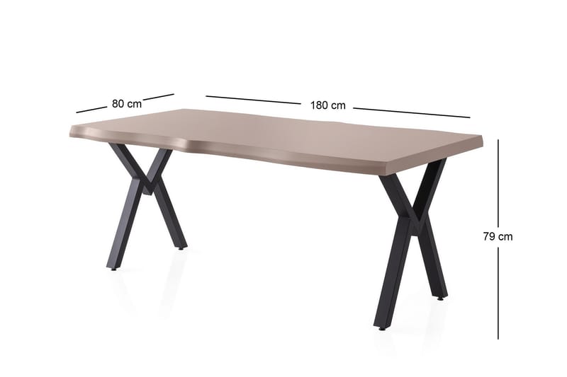 Matlerd Spisebord 180 cm Rektangulært - Brun - Møbler - Bord - Spisebord & kjøkkenbord