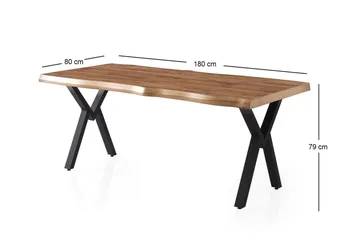 Matlerd Spisebord 180 cm Rektangulært - Valnøtt - Møbler - Bord - Spisebord & kjøkkenbord
