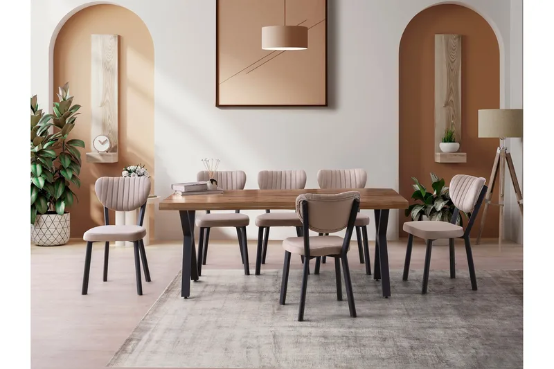 Matlerd Spisebord 180 cm Rektangulært - Valnøtt - Møbler - Bord - Spisebord & kjøkkenbord