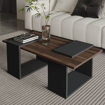 Matris Sofabord 90x37x46,6 cm - Valnøtt/Antrasitt - Møbler - Bord - Sofabord