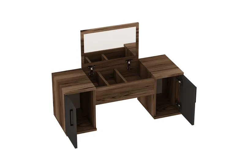Mercan Sminkebord 100 cm - Lys brun/Antrasitt - Møbler - Bord - Sminkebord & toalettbord - Sminkebord med speil