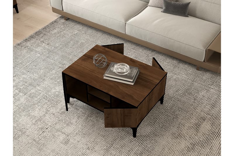 Meslek Sofabord 90 cm - Valnøtt/Svart - Møbler - Bord - Sofabord