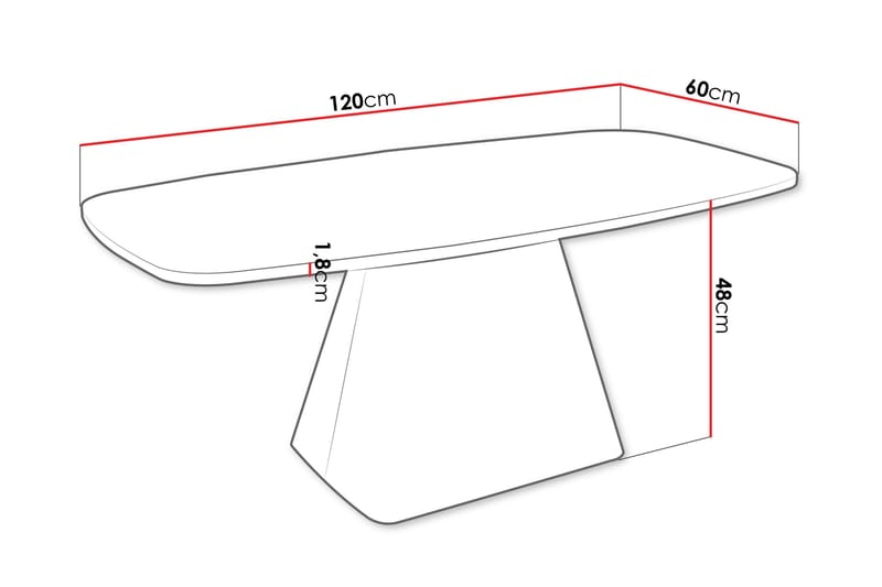 Meylor Sofabord 120 cm - Beige/Svart - Møbler - Bord - Sofabord