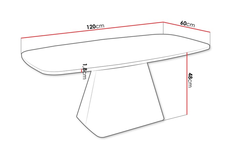 Meylor Sofabord 120 cm - Beige/Svart - Møbler - Bord - Sofabord
