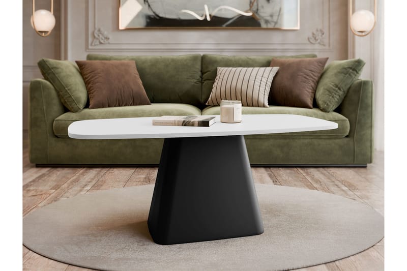 Meylor Sofabord 120 cm - Hvit/Svart - Møbler - Bord - Sofabord