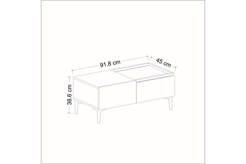 Mijara Sofabord 92 cm - Antrasitt - Møbler - Bord - Sofabord