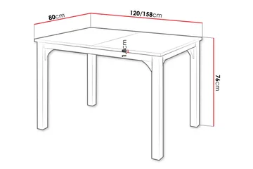 Millport Spisebord 158 cm - Svart Og Hvitt - Møbler - Bord - Spisebord & kjøkkenbord