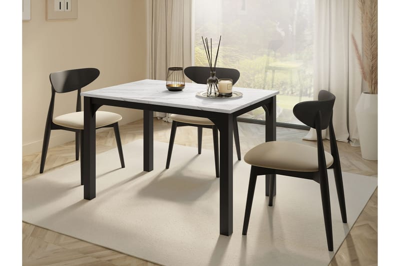 Millport Spisebord 158 cm - Svart Og Hvitt - Møbler - Bord - Spisebord & kjøkkenbord