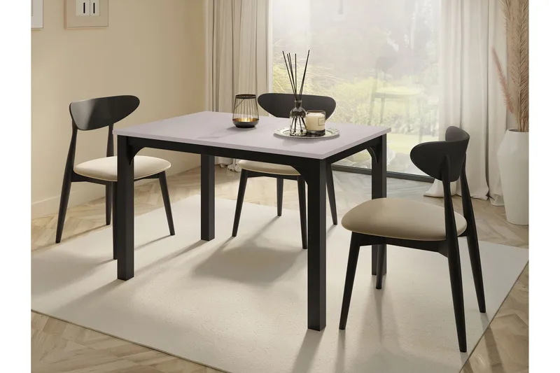 Millport Spisebord 158 cm - Svart/Beige - Møbler - Bord - Spisebord & kjøkkenbord