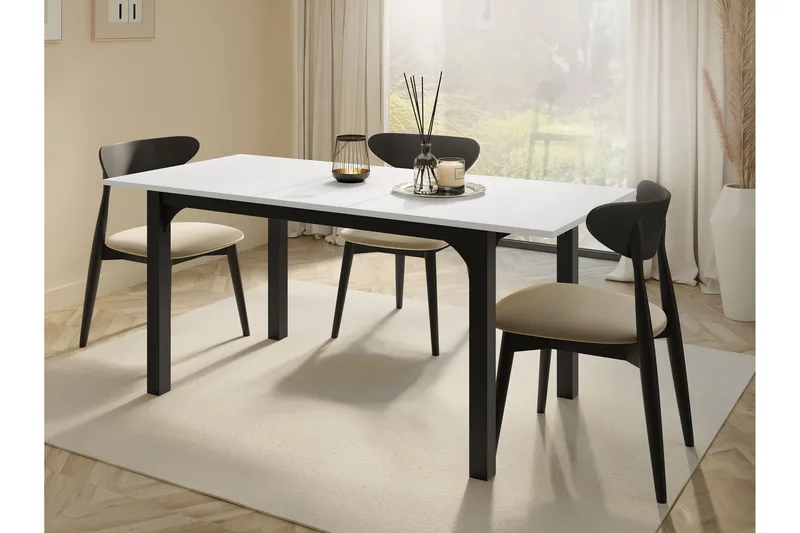 Millport Spisebord 178 cm - Svart Og Hvitt - Møbler - Bord - Spisebord & kjøkkenbord