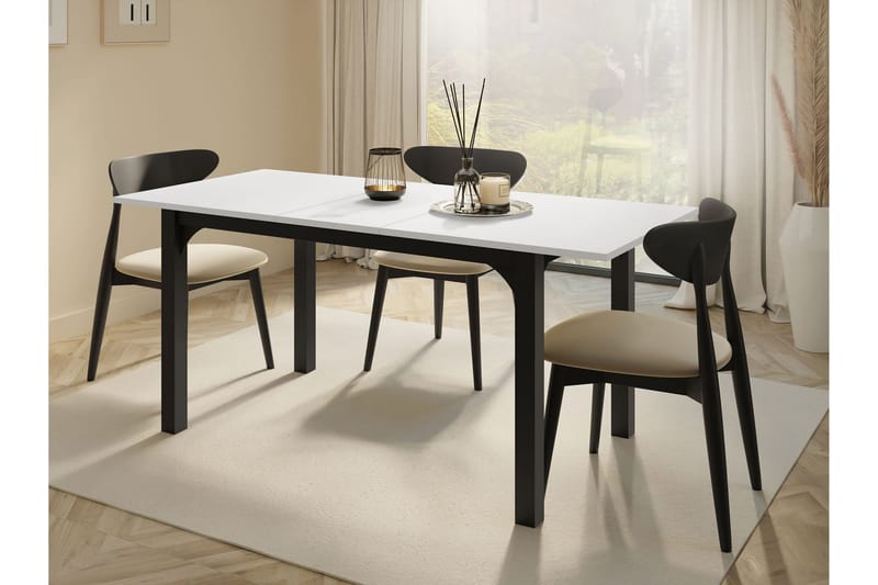 Millport Spisebord 178 cm - Svart Og Hvitt - Møbler - Bord - Spisebord & kjøkkenbord