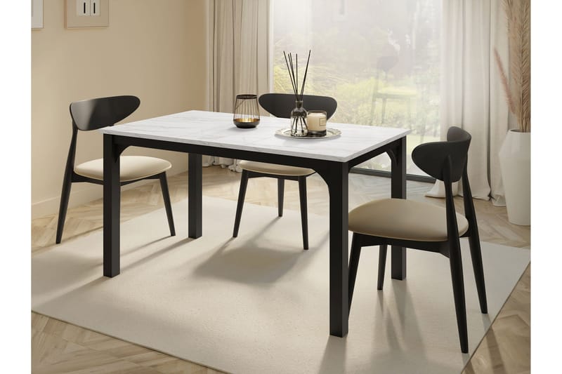 Millport Spisebord 178 cm - Svart Og Hvitt - Møbler - Bord - Spisebord & kjøkkenbord