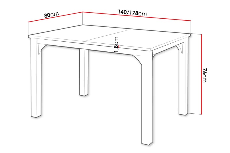 Millport Spisebord 178 cm - Møbler - Bord - Spisebord & kjøkkenbord