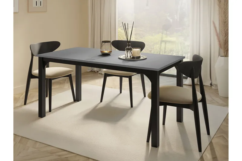 Millport Spisebord 198 cm - Svart/Grå - Møbler - Bord - Spisebord & kjøkkenbord