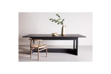 Milly Stort Rektangulært Spisebord 235 cm med Tre- og Valnøttutseende - Svart - Møbler - Bord - Spisebord & kjøkkenbord